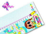 LBP07264 - Listón Estampado de 7,5 cm - Clases (por Tira)