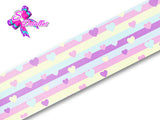 LBP07019 - Listón Estampado de 7,5 cm - Corazones (por metro)