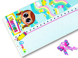 LBP07264 - Listón Estampado de 7,5 cm - Clases (por Tira)