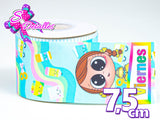 LBP07264 - Listón Estampado de 7,5 cm - Clases (por Tira)