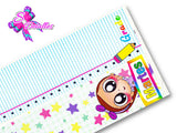 LBP07410 - Listón Estampado de 7,5 cm - Clases (por Tira)