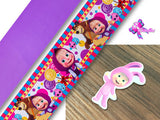 PXQ00284 - 1 Listón Estampado + 1 Listón Unicolor + 1 Resina para Moño