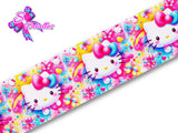 LBP07270 - Listón Estampado de 7,5 cm - Hello Kitty (por metro)