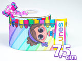 LBP07326 - Listón Estampado de 7,5 cm - Clases (por Tira)