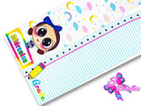 LBP07226 - Listón Estampado de 7,5 cm - Clases (por Tira)