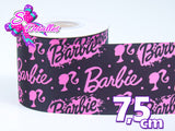 LBP07387 - Listón Impreso de 7,5 cm - Barbie (por metro)
