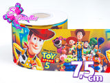 PXQ00255 - 1 Listón Estampado + 1 Listón Unicolor + 1 Resina para Moño