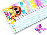 LBP07428 - Listón Estampado de 7,5 cm - Clases (por Tira)