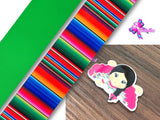 PXQ00489 - 1 Listón Estampado + 1 Listón Unicolor + 1 Resina para Moño