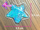 CMS10003 - Shaker de Estrellas 3,5cm por 3,5cm - Celeste