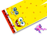 LBP07422 - Listón Estampado de 7,5 cm - Bob Esponja (por tira de 81 cm)