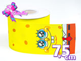LBP07422 - Listón Estampado de 7,5 cm - Bob Esponja (por tira de 81 cm)