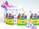 LBP07241 - Listón Estampado de 7,5 cm - Clases (por metro)