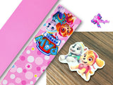PXQ00294 - 1 Listón Estampado + 1 Listón Unicolor + 1 Resina para Moño