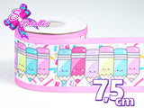 LBP07005 - Listón Estampado de 7,5 cm - Clases (por metro)