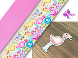 PXQ00295 - 1 Listón Estampado + 1 Listón Unicolor + 1 Resina para Moño