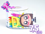 LBP07227 - Listón Estampado de 7,5 cm - Clases (por Tira)