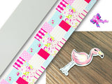 PXQ00297 - 1 Listón Estampado + 1 Listón Unicolor + 1 Resina para Moño