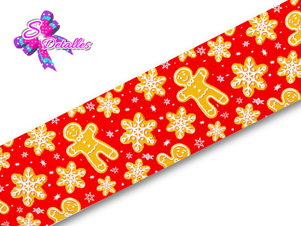 LBP27429 - Listón Estampado de 7,5 cm - Navidad (por metro)