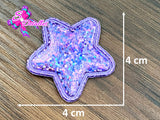CMS30052 - Vinil Glitter de 4cm x 4cm - Estrella Morada