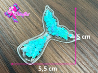 CMS10036 - Shaker de Sirena 5,5cm por 5cm - Celeste