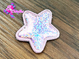 CMS30054 - Vinil Glitter de 4cm x 4cm - Estrella Rosada