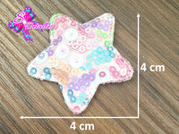 CMS30243 - Lentejuela de 4cm x 4cm - Estrella Rosada