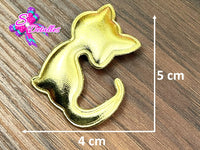 CMS30194 - Vinil de 6cm x 4cm - Gato Dorado