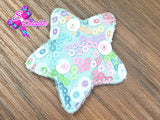 CMS30245 - Lentejuela de 4cm x 4cm - Estrella Azul Claro