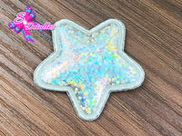 CMS30246 - Vinil Glitter de 4cm x 4cm - Estrella Plata