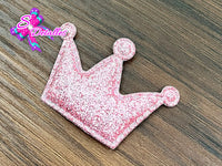 CMS30058 - Tela Glitter de 5cm x 4cm - Corona Rosada