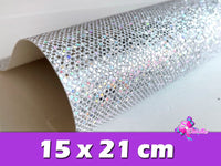 HV000018 - 6 Hojas de Vinil de 15x21 cm - Glitter Panal (Pequeñas)