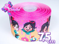 LBP07211 - Listón Impreso de 7,5 cm - Vanellope (por metro)