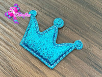 CMS30059 - Tela Glitter de 5cm x 4cm - Corona Azul