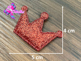 CMS30060 - Tela Glitter de 5cm x 4cm - Corona Roja