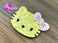 CMS30062 - Fieltro Glitter de 5cm x 4cm - Hello Kitty Dorada