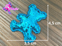 CMS30249 -Glitter de 4,5cm x 3,5cm - Osito Azul