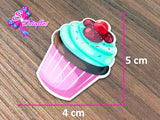 CM00042 - Resina de 4cm por 5cm - Cupcake