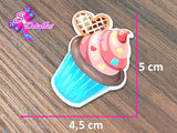 CM00043 - Resina de 4,5cm por 5cm - Cupcake
