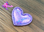 CMS30069 - Vinil Glitter de 3,5cm x 3cm - Corazon Morado