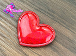 CMS30070 - Vinil Glitter de 3,5cm x 3cm - Corazon Rojo