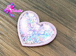 CMS30071 - Vinil Glitter de 3,5cm x 3cm - Corazon Rosado