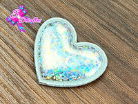 CMS30073 - Vinil Glitter de 3,5cm x 3cm - Corazon Plata