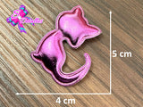 CMS30196 - Vinil de 6cm x 4cm - Gato Fucsia