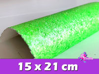 HV000024 - 5 Hojas de Vinil de 15x21 cm - Glitter Fluorescente (Pequeñas)
