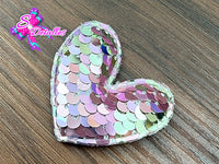 CMS20008 - Corazon Lentejuela 4,5cm por 4,5cm - Rosa/Tornasol