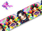 LBP07382 - Listón Impreso de 7,5 cm - Muñeca (por metro)