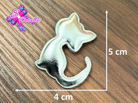 CMS30197 - Vinil de 6cm x 4cm - Gato Plata