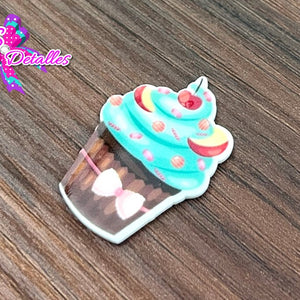 CM00006 - Resina de 2,5cm por 3,5cm - Cupcake