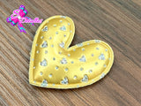 CMS30088 - Vinil de 5cm x 5cm - Corazon Dorado